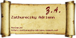 Zathureczky Adrienn névjegykártya